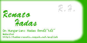 renato hadas business card